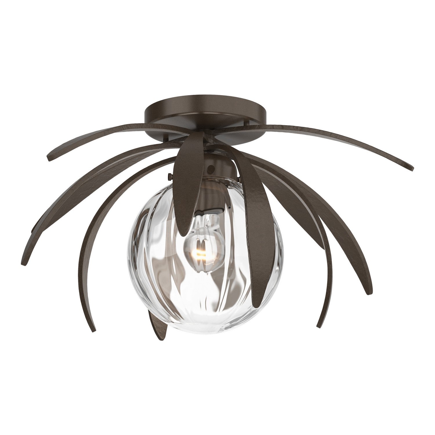 Hubbardton Forge - 124350-SKT-05-LL0631 - One Light Semi-Flush Mount - Dahlia - Bronze