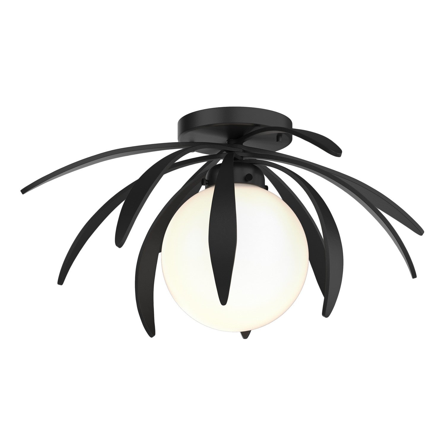 Hubbardton Forge - 124350-SKT-10-GG0631 - One Light Semi-Flush Mount - Dahlia - Black