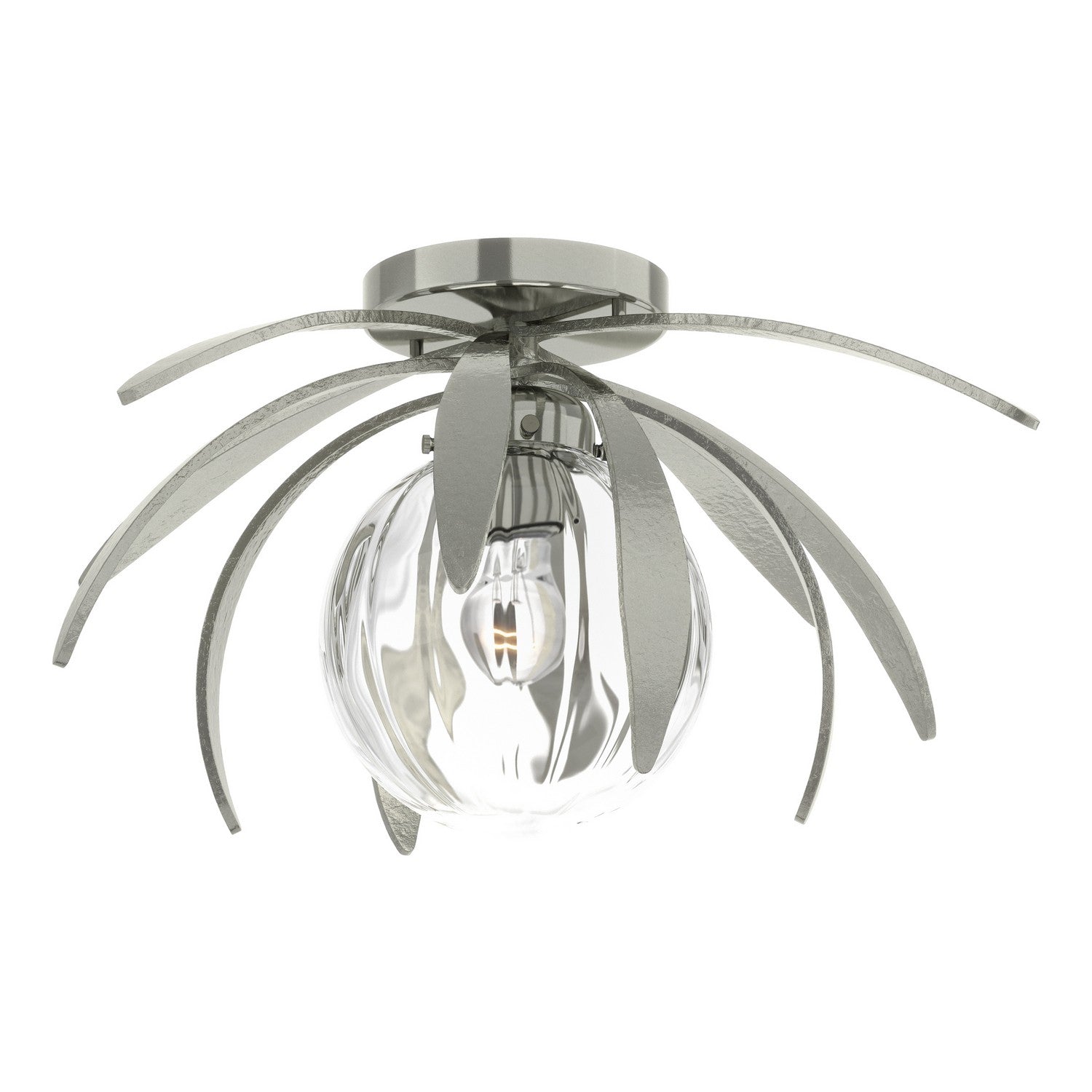 Hubbardton Forge - 124350-SKT-85-LL0631 - One Light Semi-Flush Mount - Dahlia - Sterling