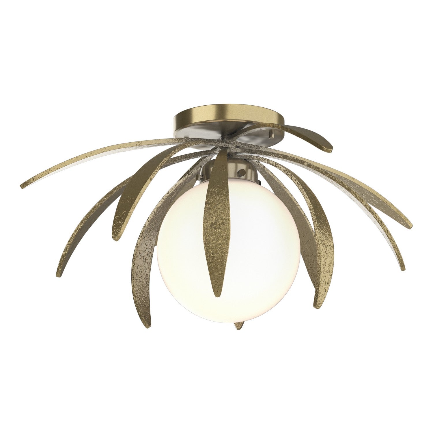 Hubbardton Forge - 124350-SKT-86-GG0631 - One Light Flush Mount - Dahlia - Modern Brass