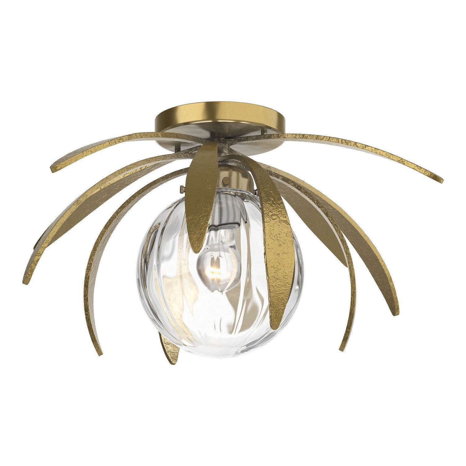 Hubbardton Forge - 124350-SKT-86-LL0631 - One Light Flush Mount - Dahlia - Modern Brass