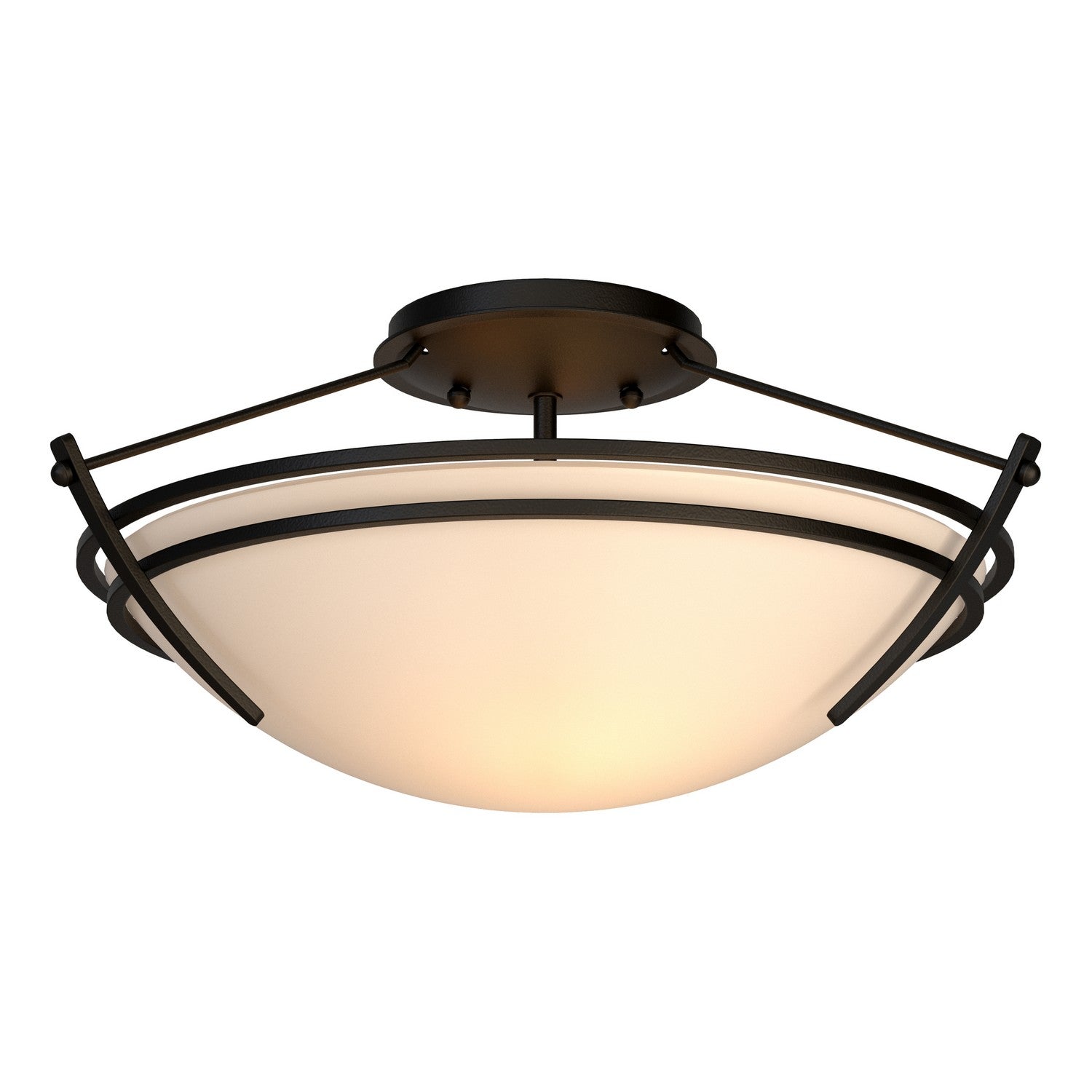 Hubbardton Forge - 124412-SKT-10-GG0047 - Two Light Semi-Flush Mount - Tryne - Black