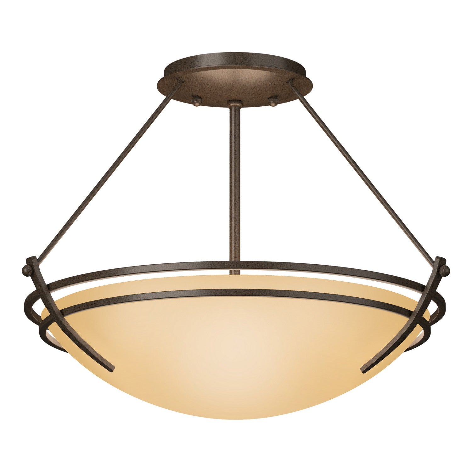 Hubbardton Forge - 124422-SKT-05-SS0047 - Two Light Semi-Flush Mount - Tryne - Bronze