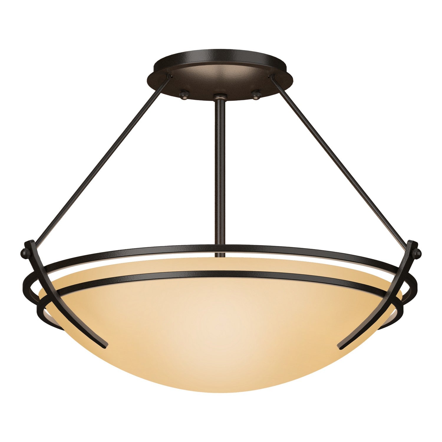 Hubbardton Forge - 124422-SKT-14-SS0047 - Two Light Semi-Flush Mount - Tryne - Oil Rubbed Bronze