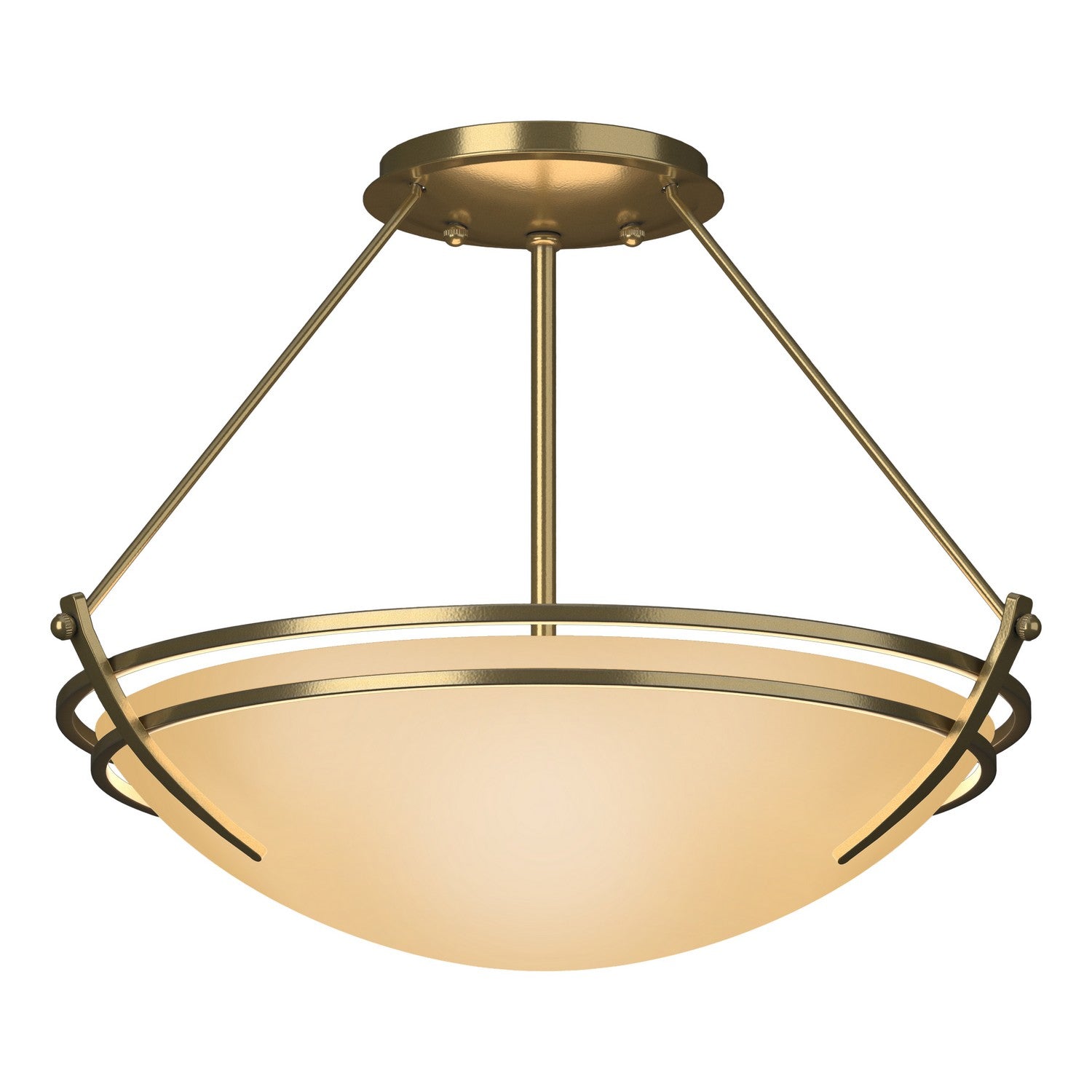 Hubbardton Forge - 124422-SKT-86-SS0047 - Two Light Semi-Flush Mount - Tryne - Modern Brass