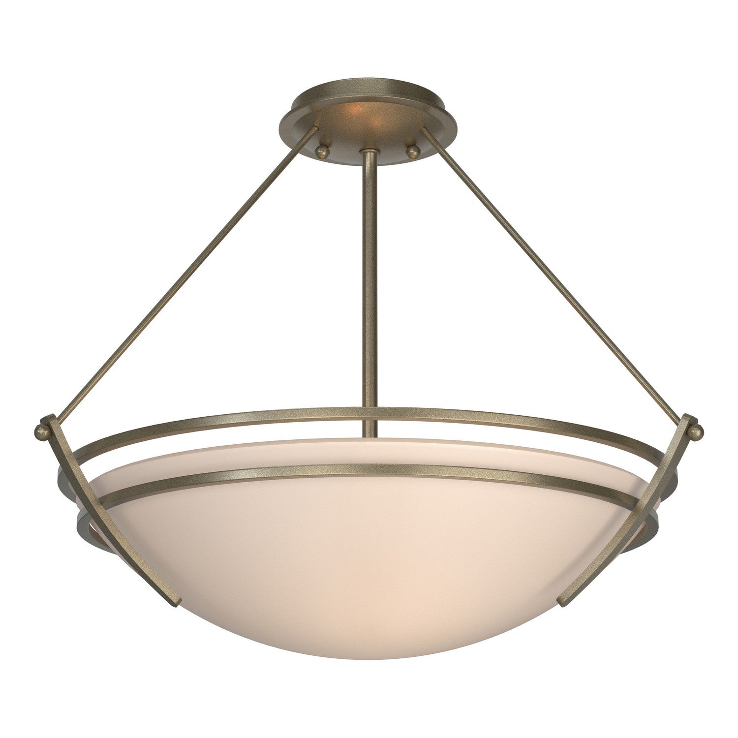 Hubbardton Forge - 124432-SKT-84-SS0020 - Three Light Semi-Flush Mount - Tryne - Soft Gold