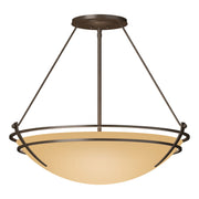 Hubbardton Forge - 124442-SKT-05-SS0054 - Three Light Semi-Flush Mount - Tryne - Bronze