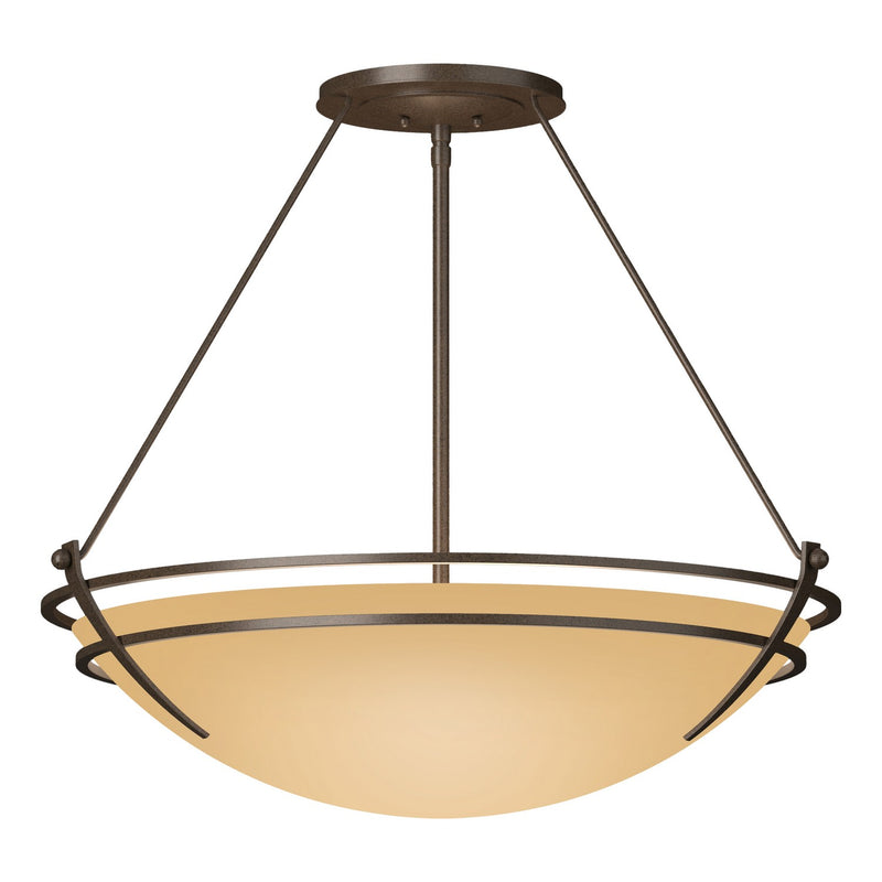 Hubbardton Forge - 124442-SKT-05-SS0054 - Three Light Semi-Flush Mount - Tryne - Bronze