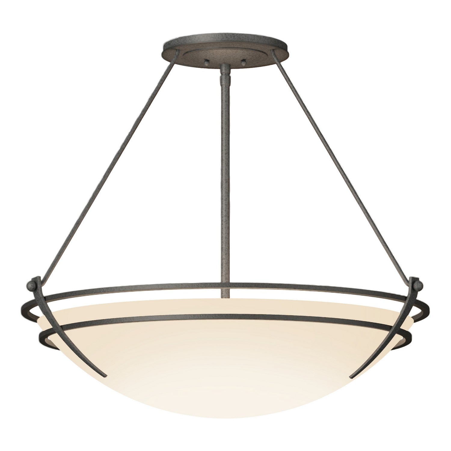 Hubbardton Forge - 124442-SKT-20-GG0054 - Three Light Semi-Flush Mount - Tryne - Natural Iron