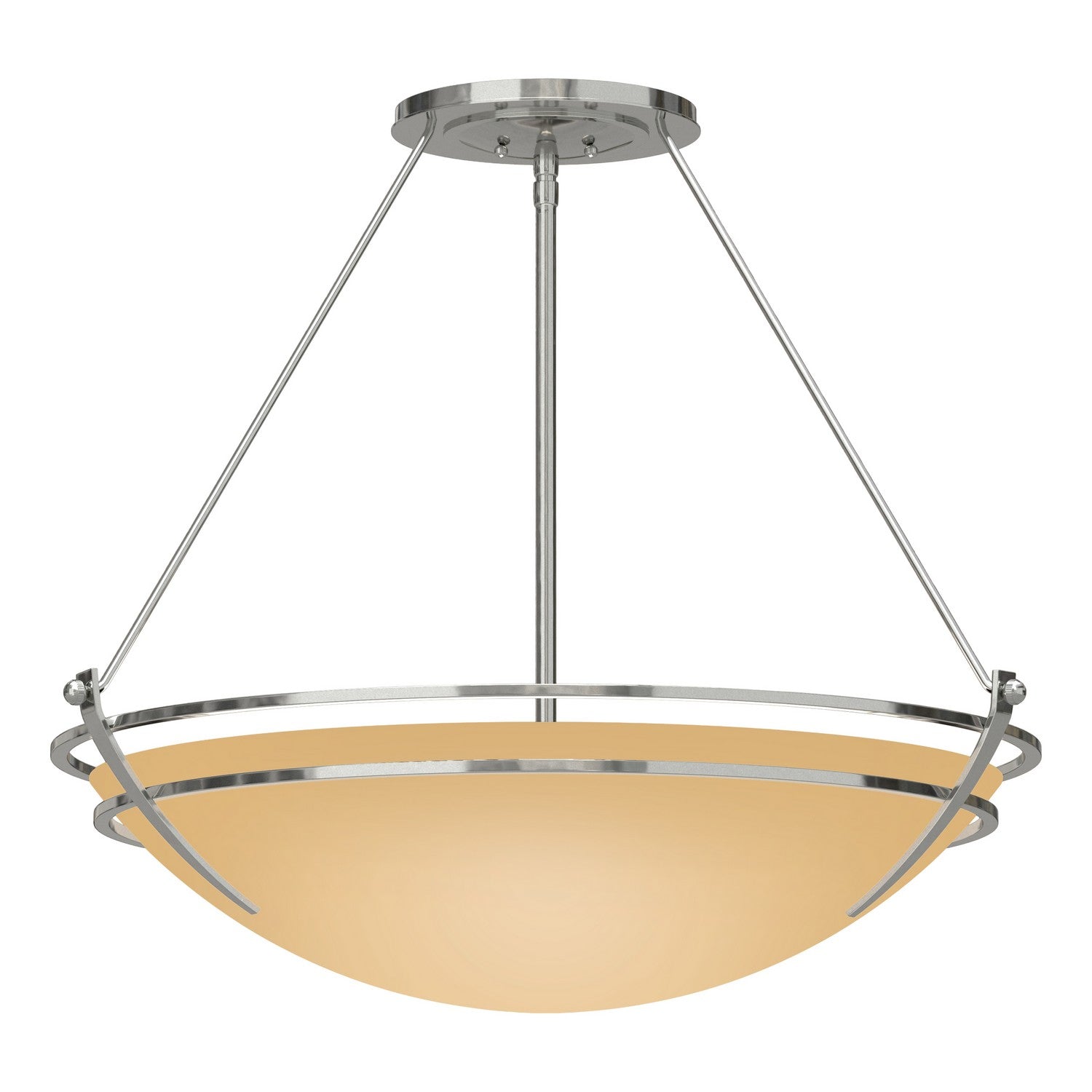 Hubbardton Forge - 124442-SKT-85-SS0054 - Three Light Semi-Flush Mount - Tryne - Sterling