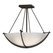 Hubbardton Forge - 124555-SKT-05-GG0020 - Three Light Semi-Flush Mount - Compass - Bronze