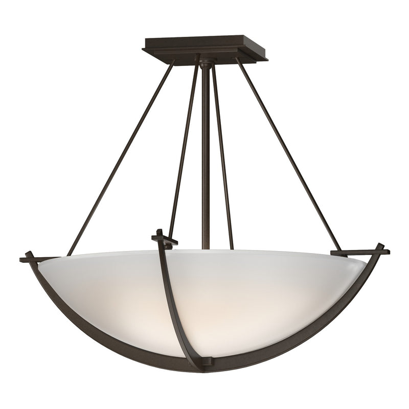 Hubbardton Forge - 124555-SKT-05-GG0020 - Three Light Semi-Flush Mount - Compass - Bronze