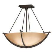 Hubbardton Forge - 124555-SKT-05-SS0020 - Three Light Semi-Flush Mount - Compass - Bronze