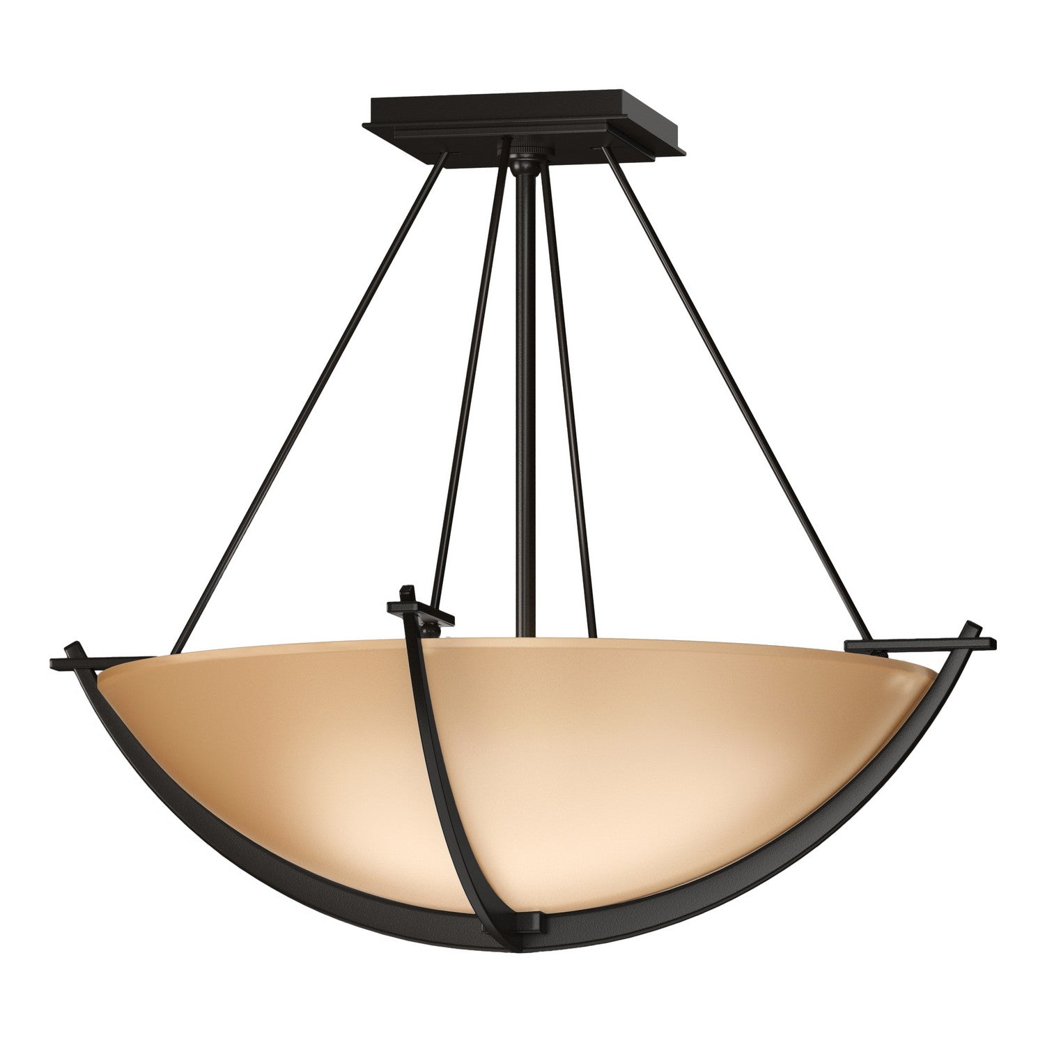 Hubbardton Forge - 124555-SKT-14-SS0020 - Three Light Semi Flush Mount - Compass - Oil Rubbed Bronze