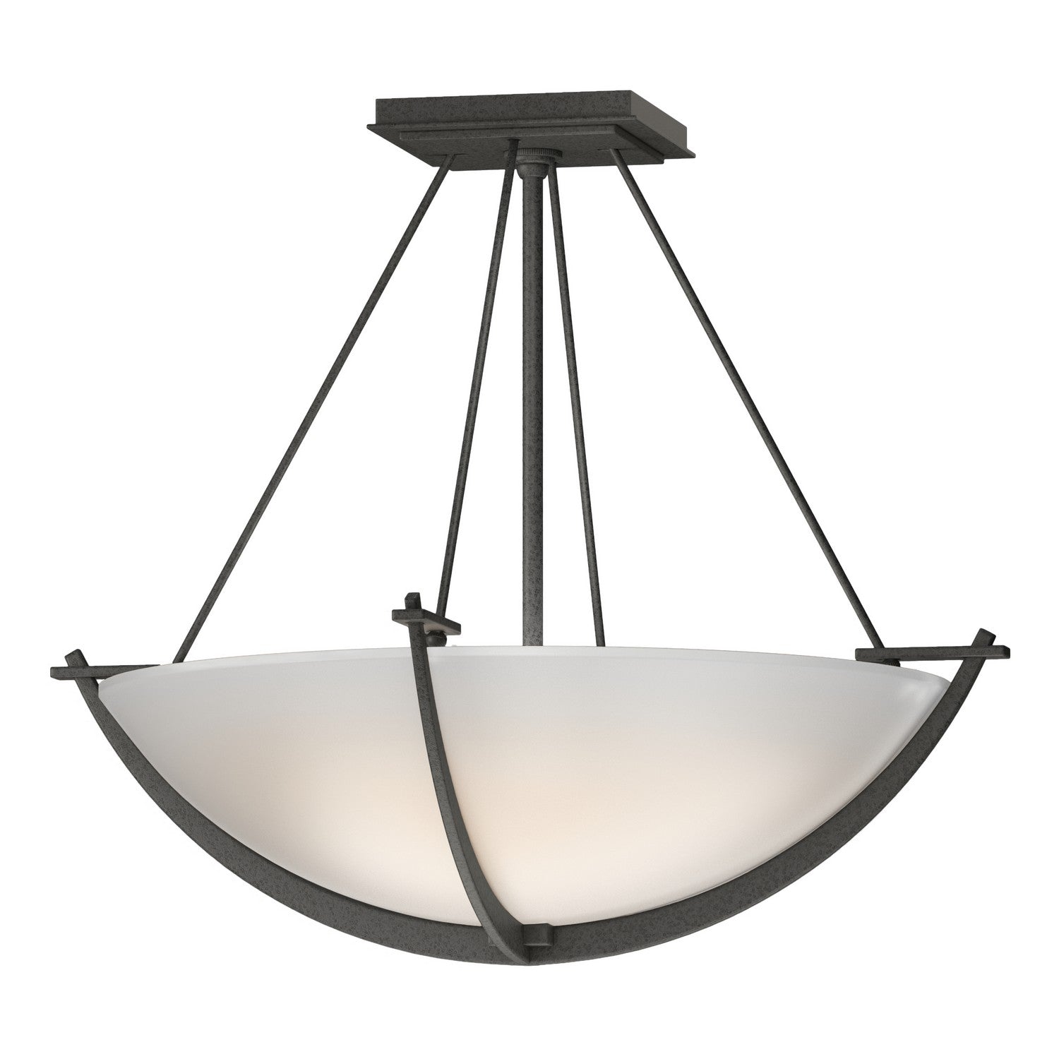 Hubbardton Forge - 124555-SKT-20-GG0020 - Three Light Semi-Flush Mount - Compass - Natural Iron
