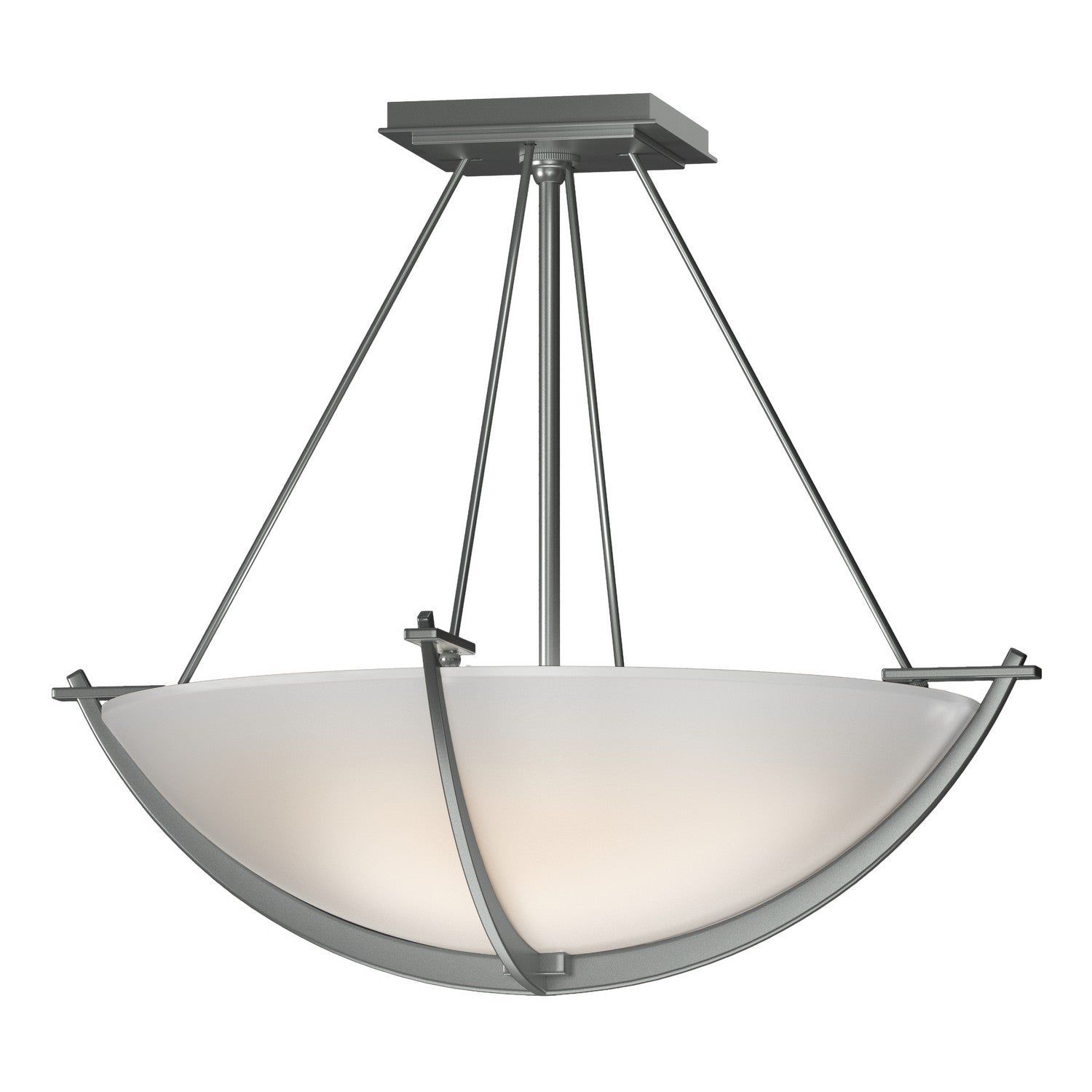 Hubbardton Forge - 124555-SKT-82-GG0020 - Three Light Semi-Flush Mount - Compass - Vintage Platinum