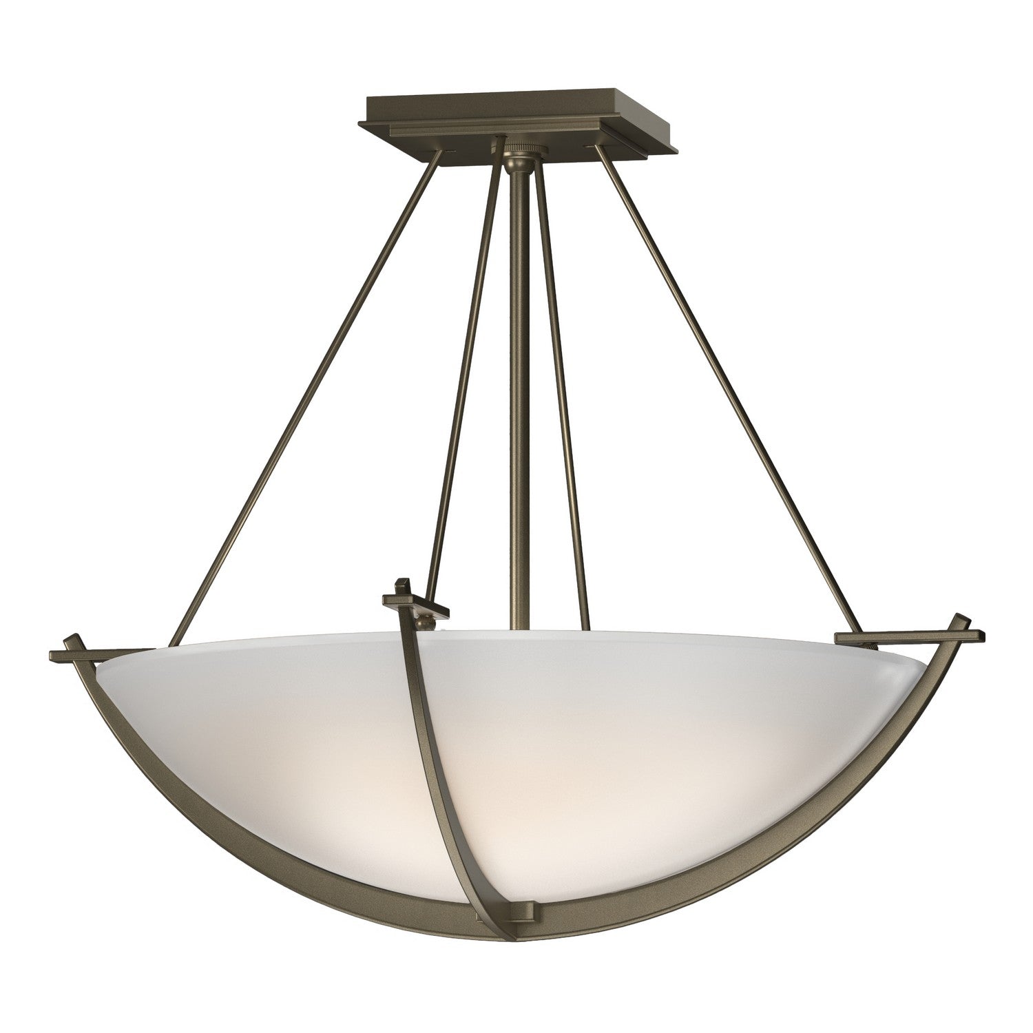 Hubbardton Forge - 124555-SKT-84-GG0020 - Three Light Semi-Flush Mount - Compass - Soft Gold
