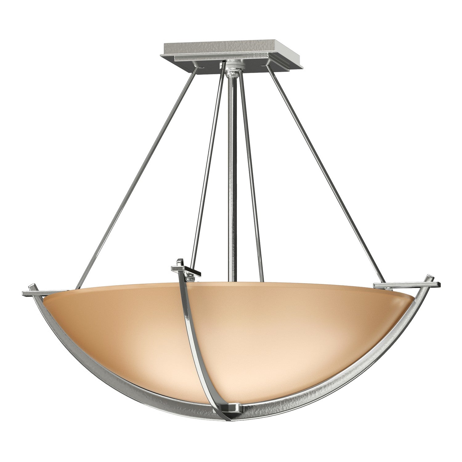 Hubbardton Forge - 124555-SKT-85-SS0020 - Three Light Semi-Flush Mount - Compass - Sterling