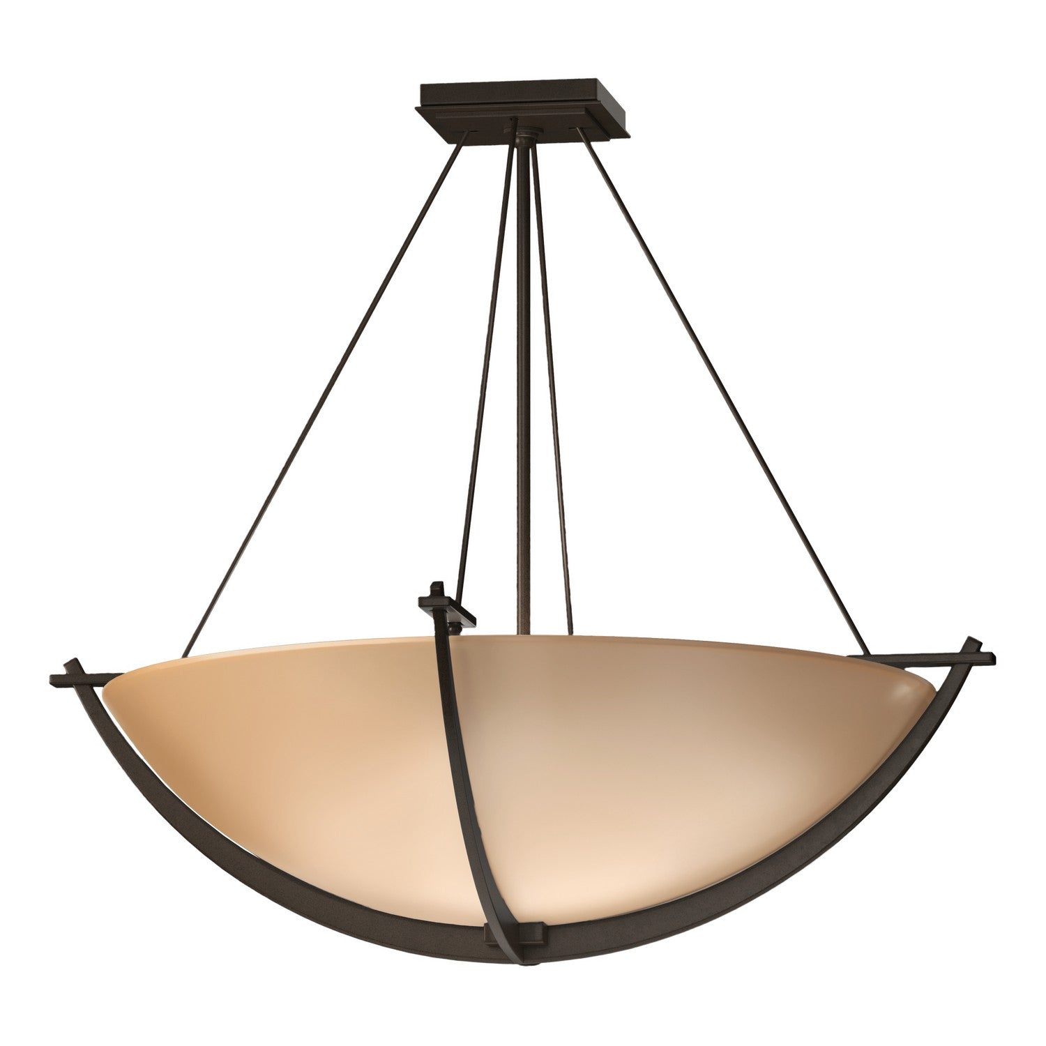 Hubbardton Forge - 124560-SKT-05-SS0054 - Three Light Semi-Flush Mount - Compass - Bronze