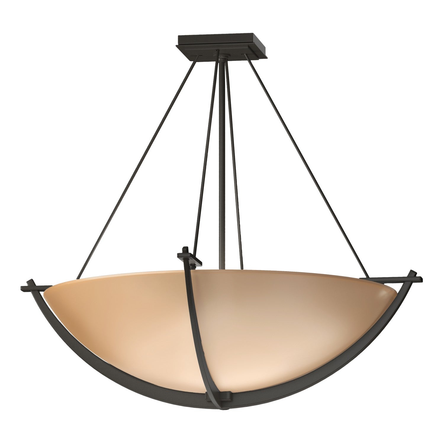 Hubbardton Forge - 124560-SKT-07-SS0054 - Three Light Semi-Flush Mount - Compass - Dark Smoke
