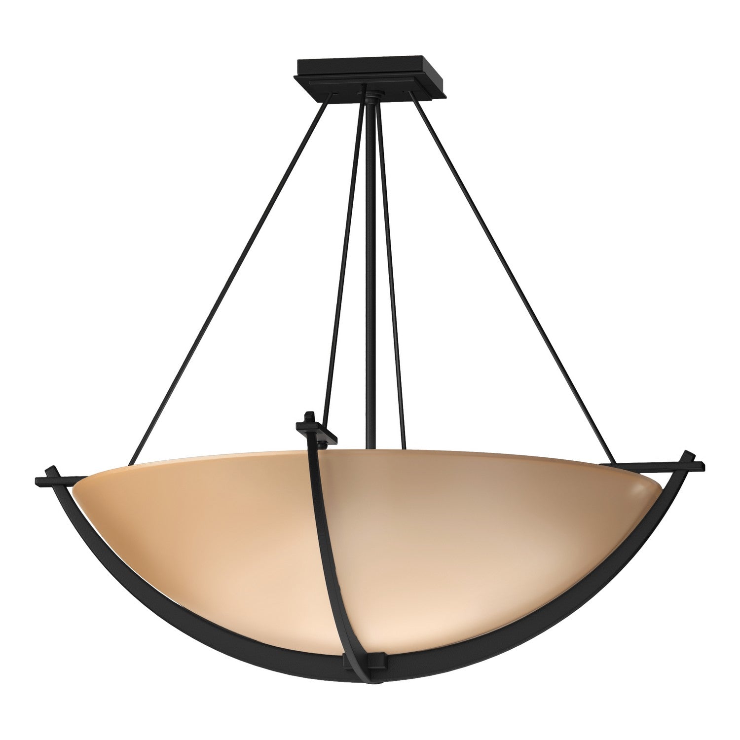 Hubbardton Forge - 124560-SKT-10-SS0054 - Three Light Semi-Flush Mount - Compass - Black