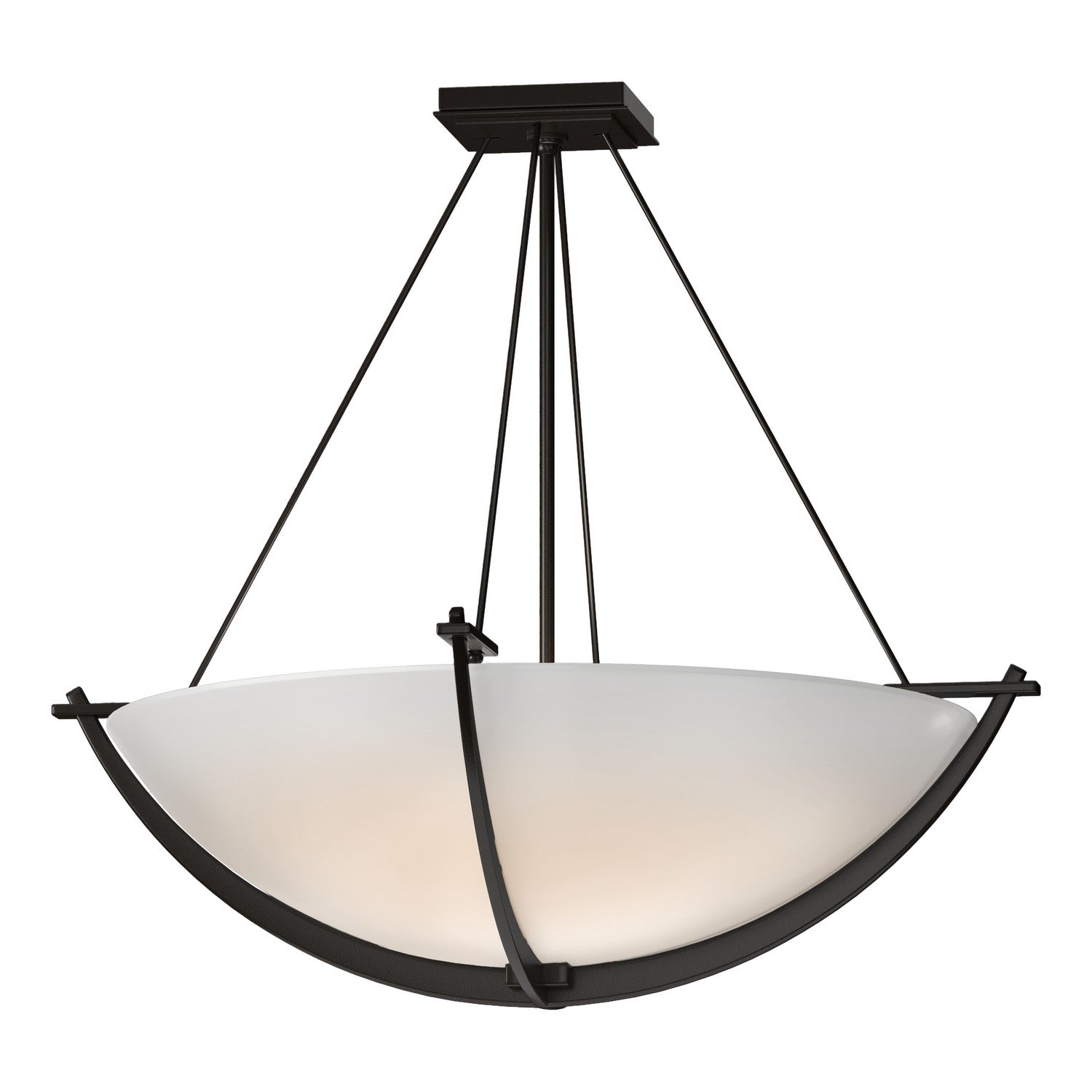 Hubbardton Forge - 124560-SKT-14-GG0054 - Three Light Semi Flush Mount - Compass - Oil Rubbed Bronze