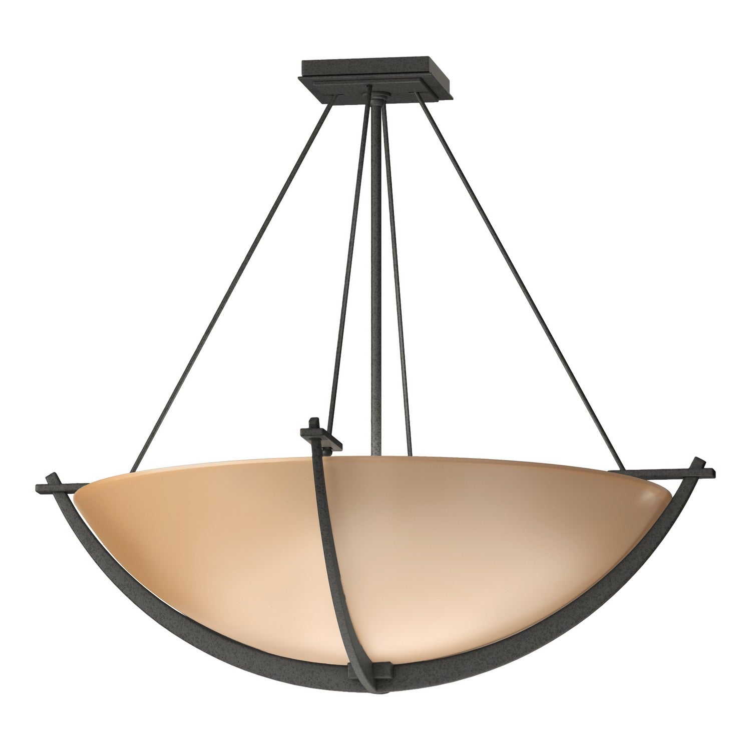 Hubbardton Forge - 124560-SKT-20-SS0054 - Three Light Semi-Flush Mount - Compass - Natural Iron