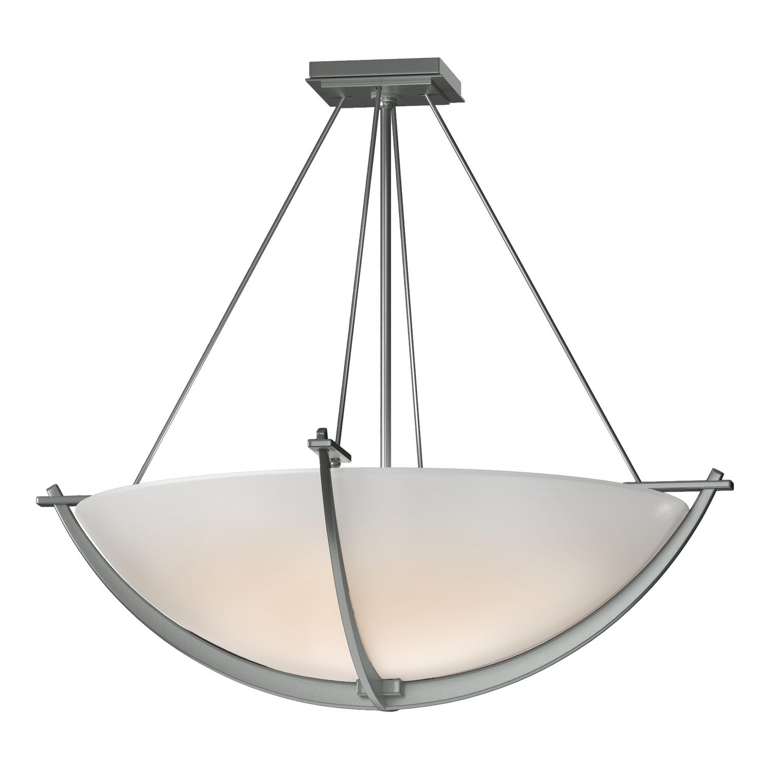 Hubbardton Forge - 124560-SKT-82-GG0054 - Three Light Semi-Flush Mount - Compass - Vintage Platinum