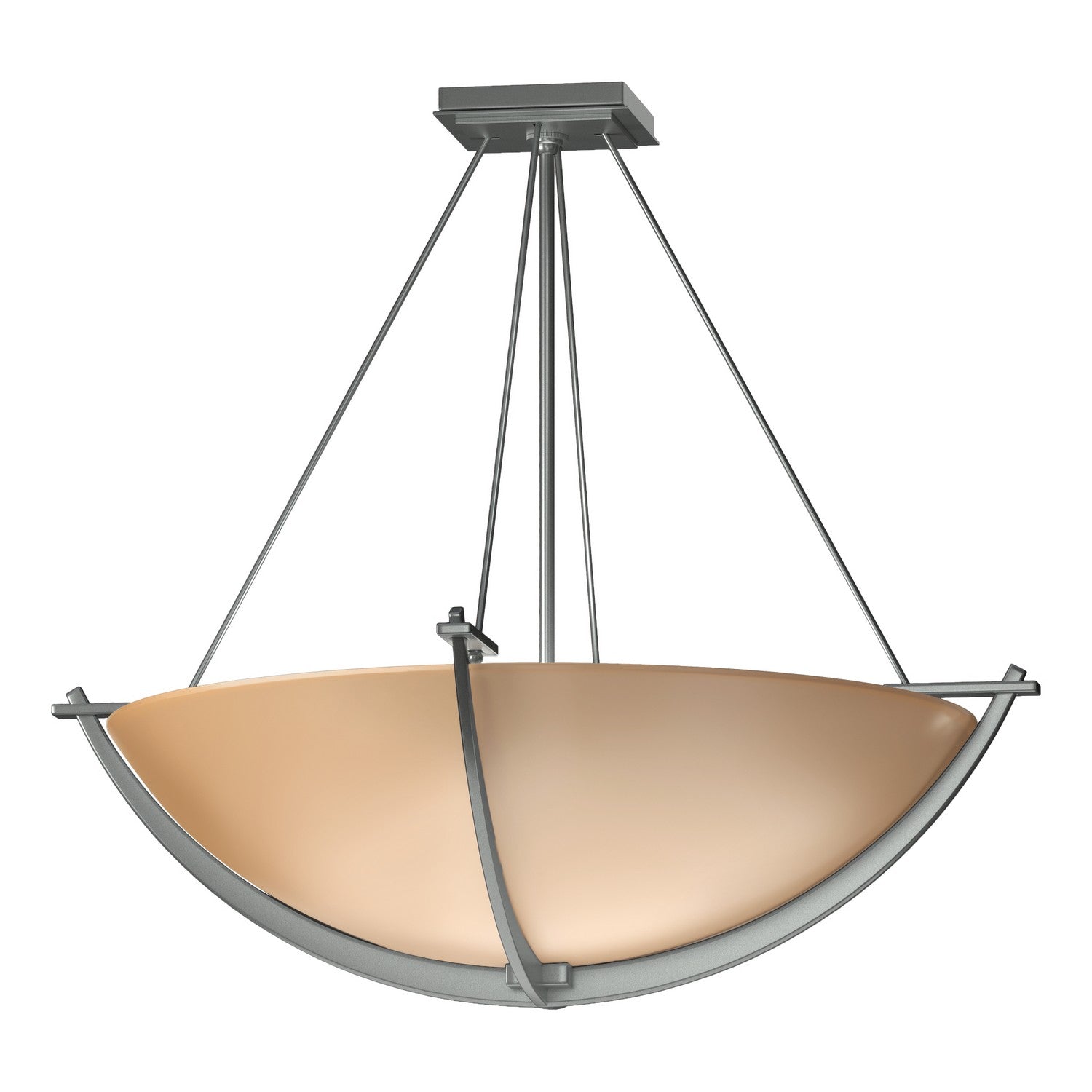 Hubbardton Forge - 124560-SKT-82-SS0054 - Three Light Semi-Flush Mount - Compass - Vintage Platinum