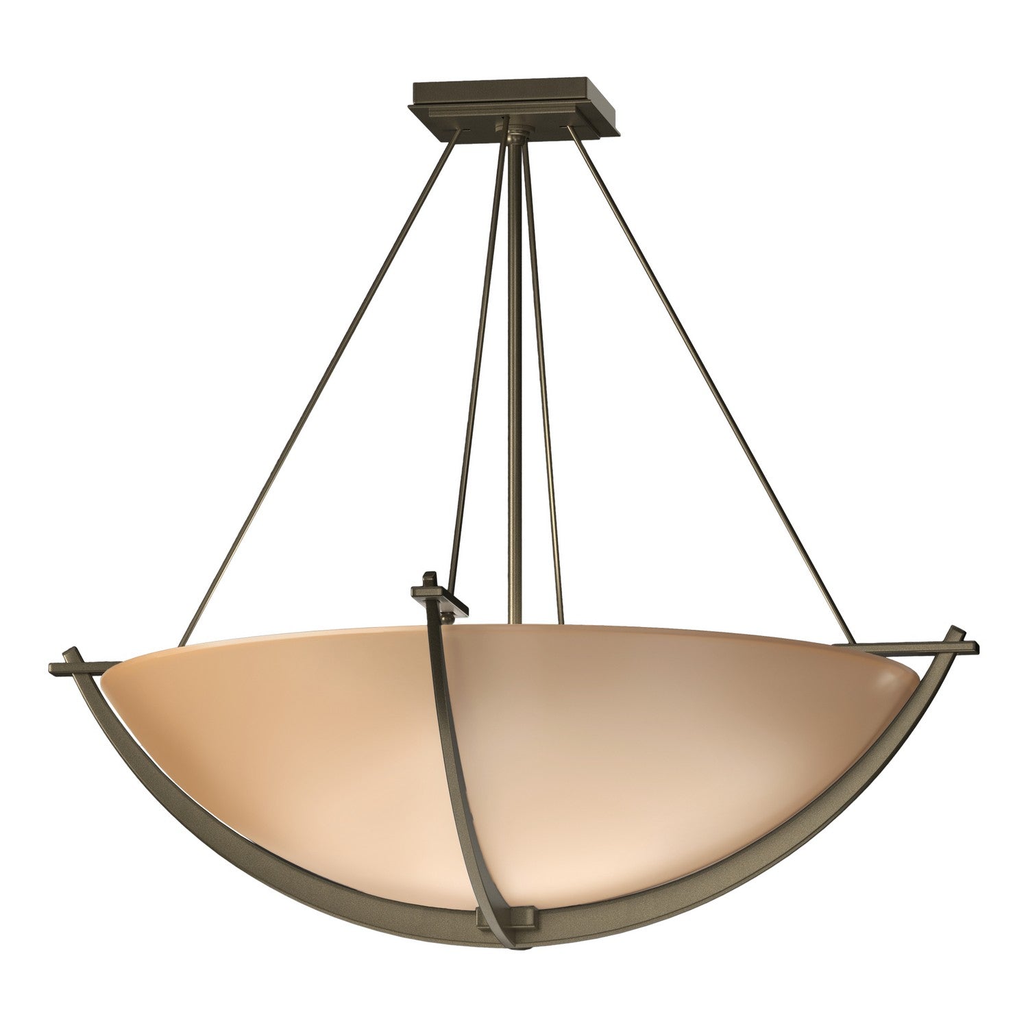 Hubbardton Forge - 124560-SKT-84-SS0054 - Three Light Semi-Flush Mount - Compass - Soft Gold