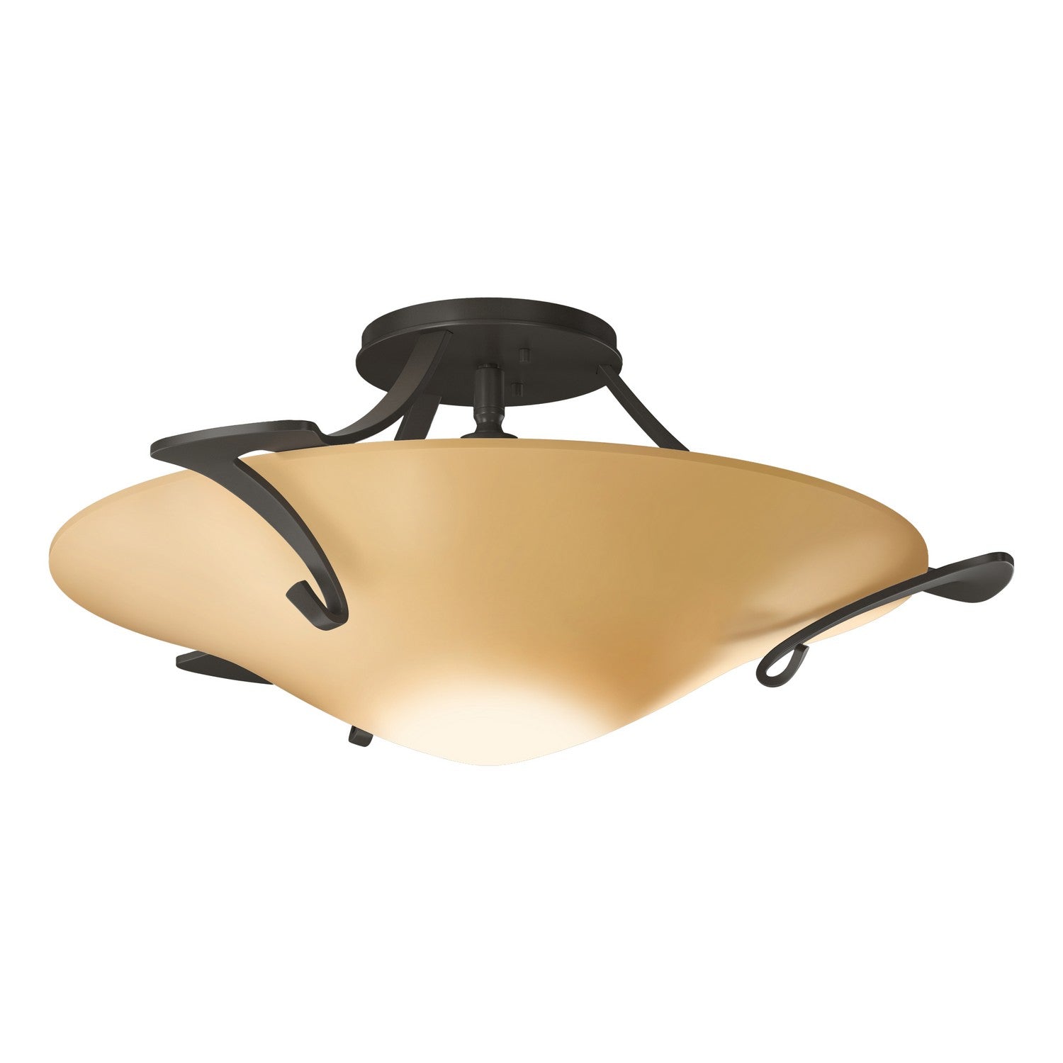 Hubbardton Forge - 124710-SKT-07-SS0243 - One Light Semi-Flush Mount - Antasia - Dark Smoke
