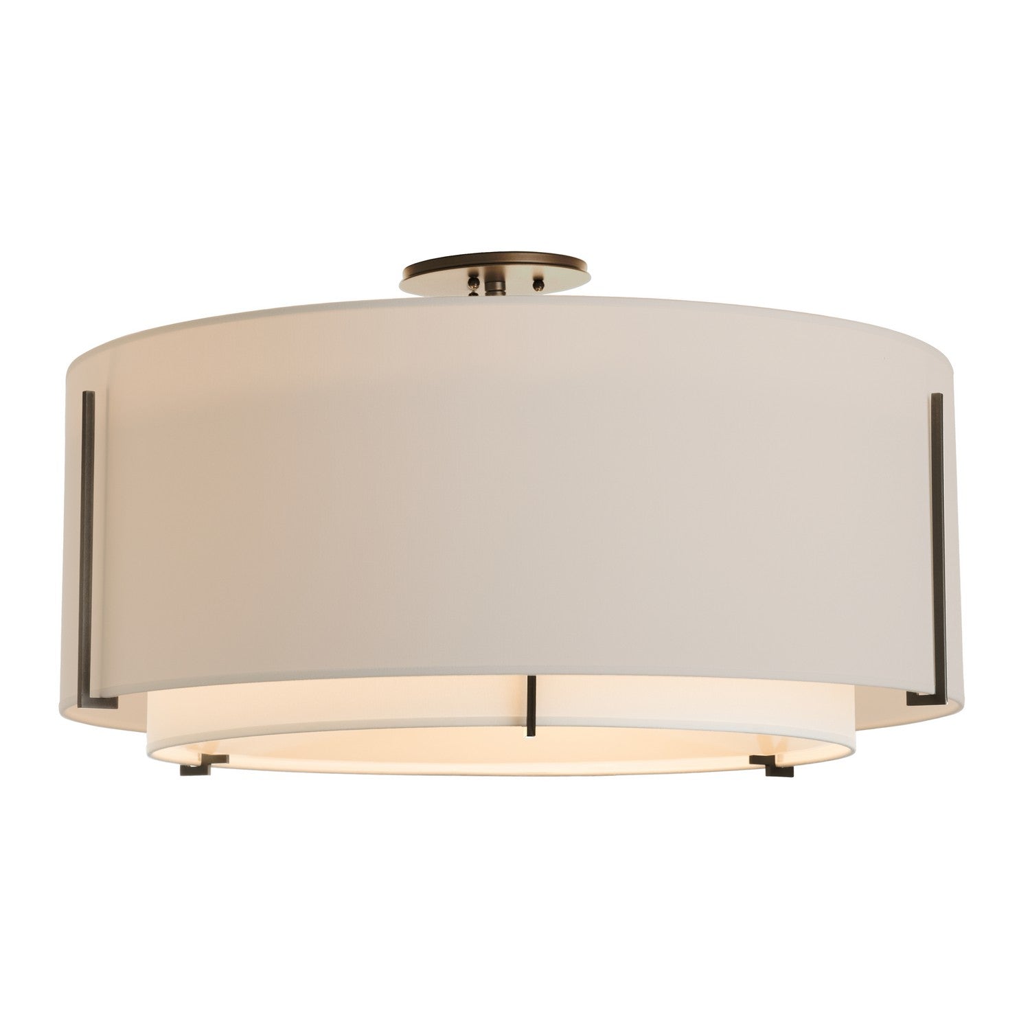Hubbardton Forge - 126505-SKT-14-SF2290-SE2899 - Three Light Semi Flush Mount - Exos - Oil Rubbed Bronze