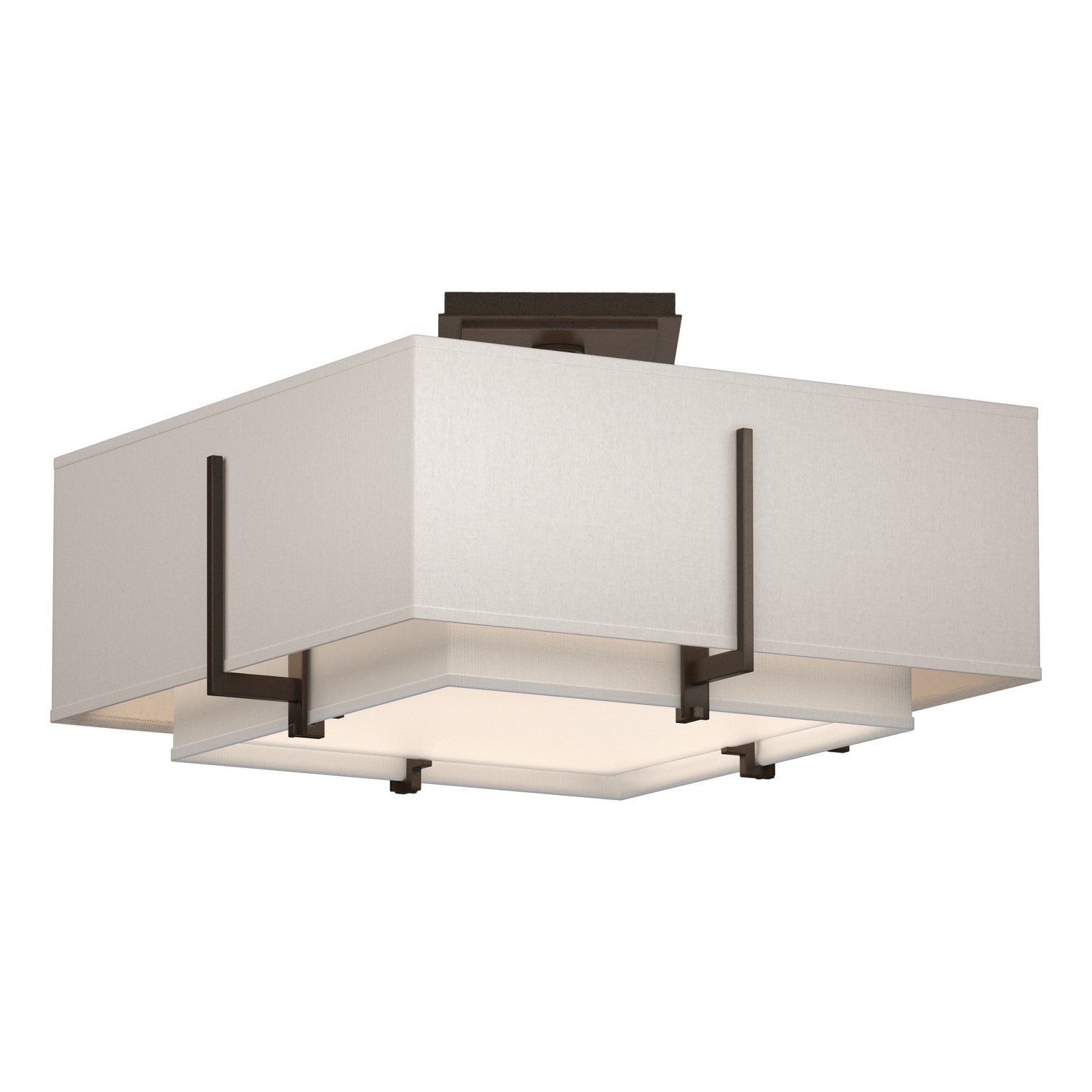 Hubbardton Forge - 126507-SKT-05-SF1205-SE1605 - Two Light Semi-Flush Mount - Exos - Bronze