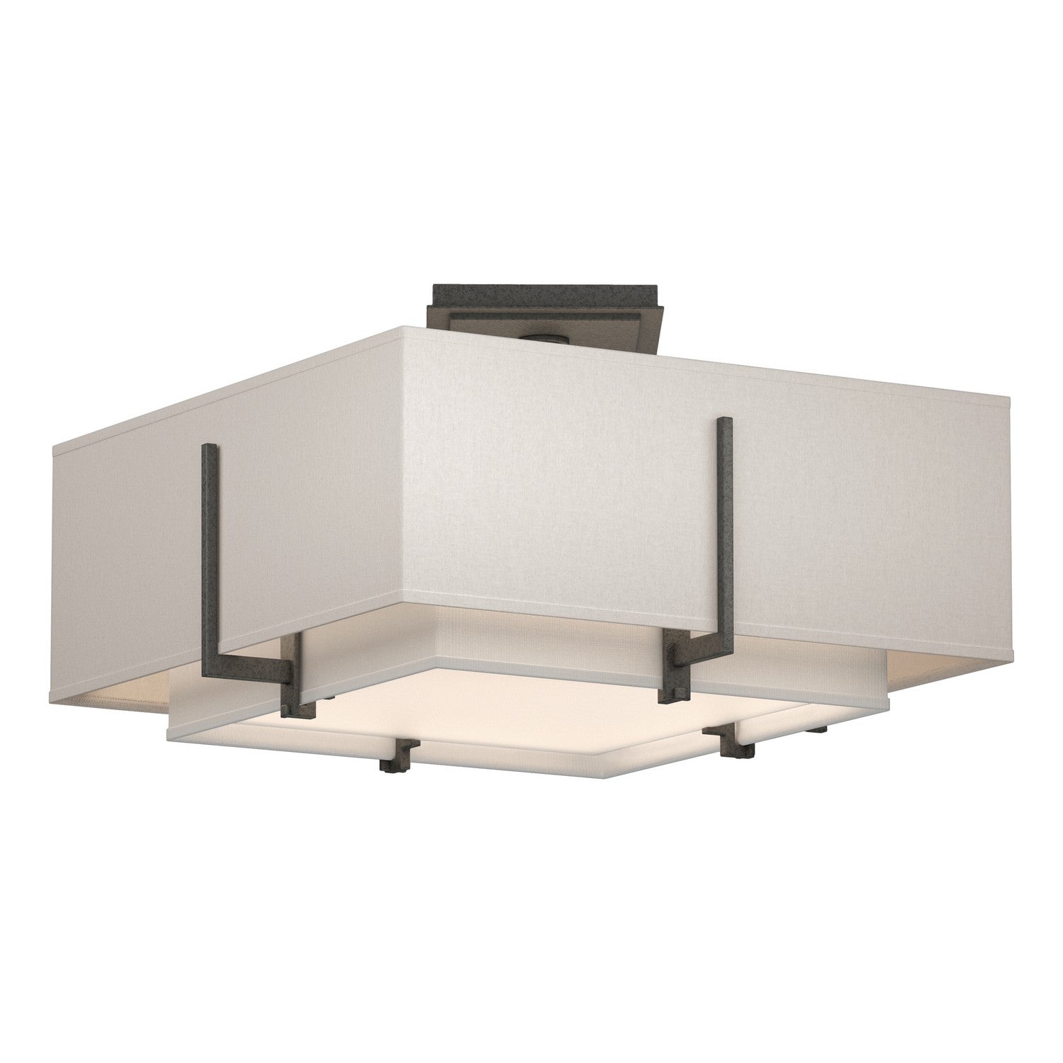 Hubbardton Forge - 126507-SKT-20-SF1205-SE1605 - Two Light Semi-Flush Mount - Exos - Natural Iron