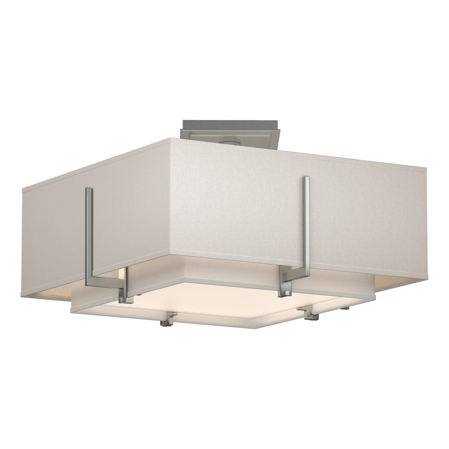 Hubbardton Forge - 126507-SKT-82-SF1205-SE1605 - Two Light Semi-Flush Mount - Exos - Vintage Platinum
