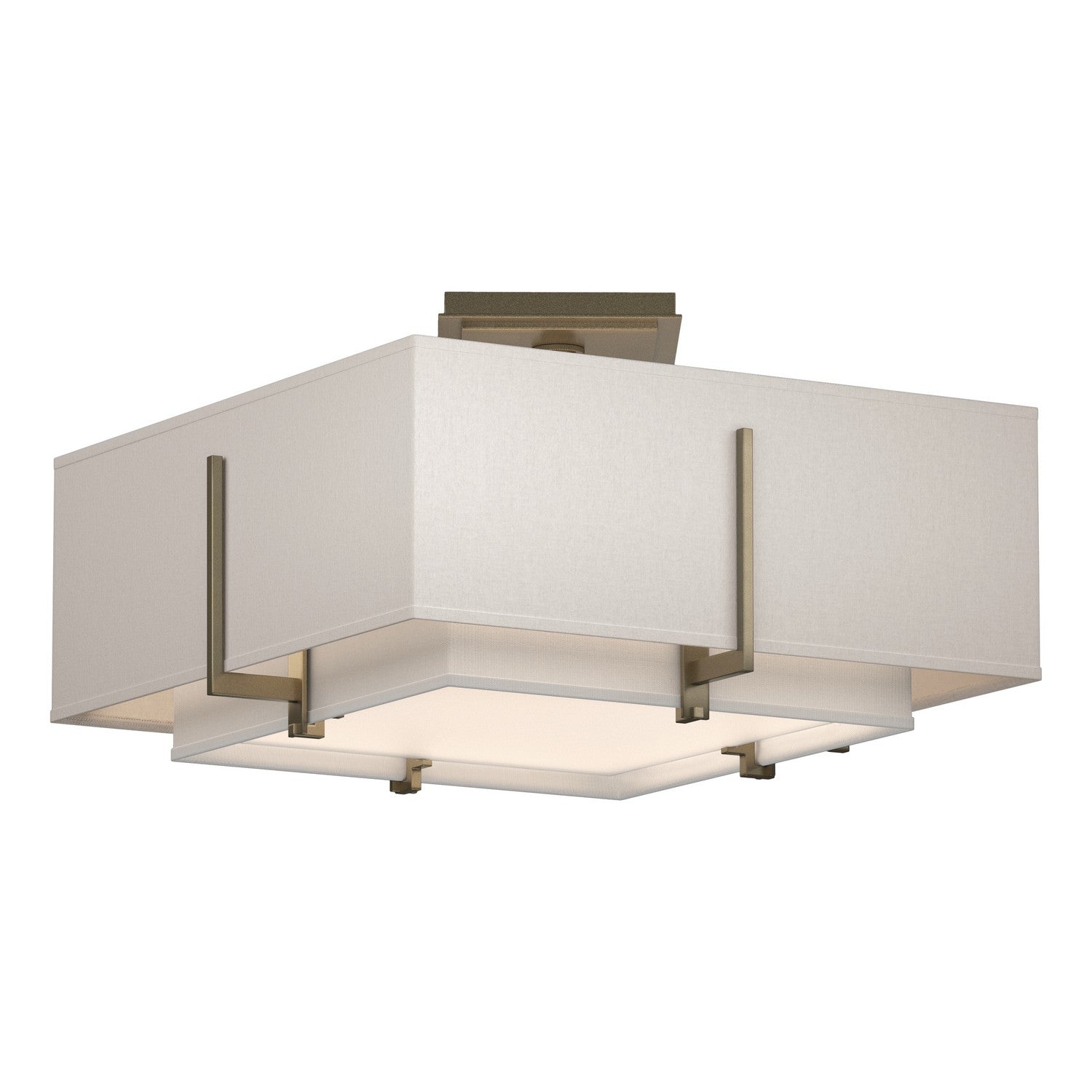 Hubbardton Forge - 126507-SKT-84-SF1205-SE1605 - Two Light Semi-Flush Mount - Exos - Soft Gold