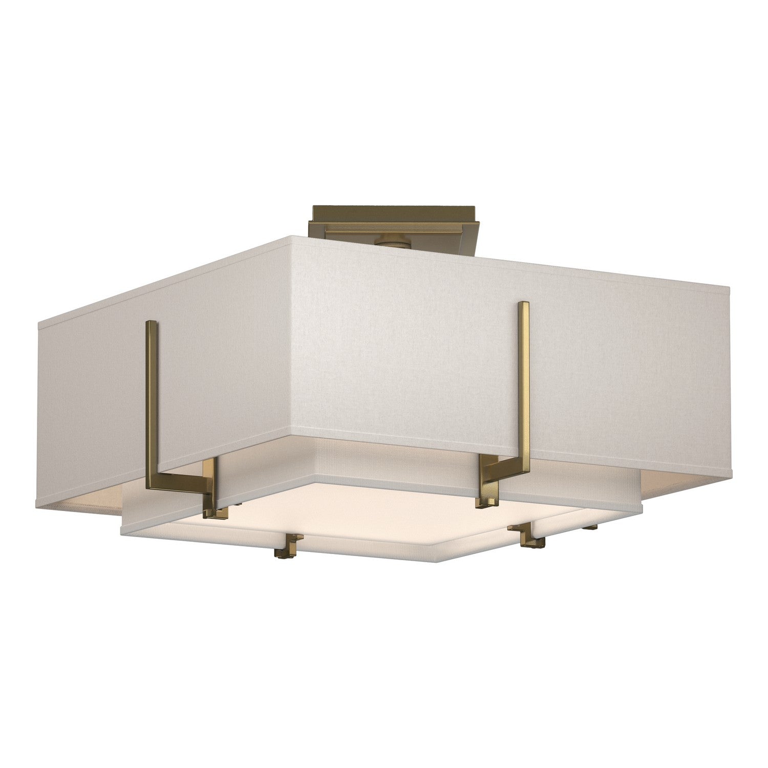 Hubbardton Forge - 126507-SKT-86-SF1205-SE1605 - Two Light Semi-Flush Mount - Exos - Modern Brass
