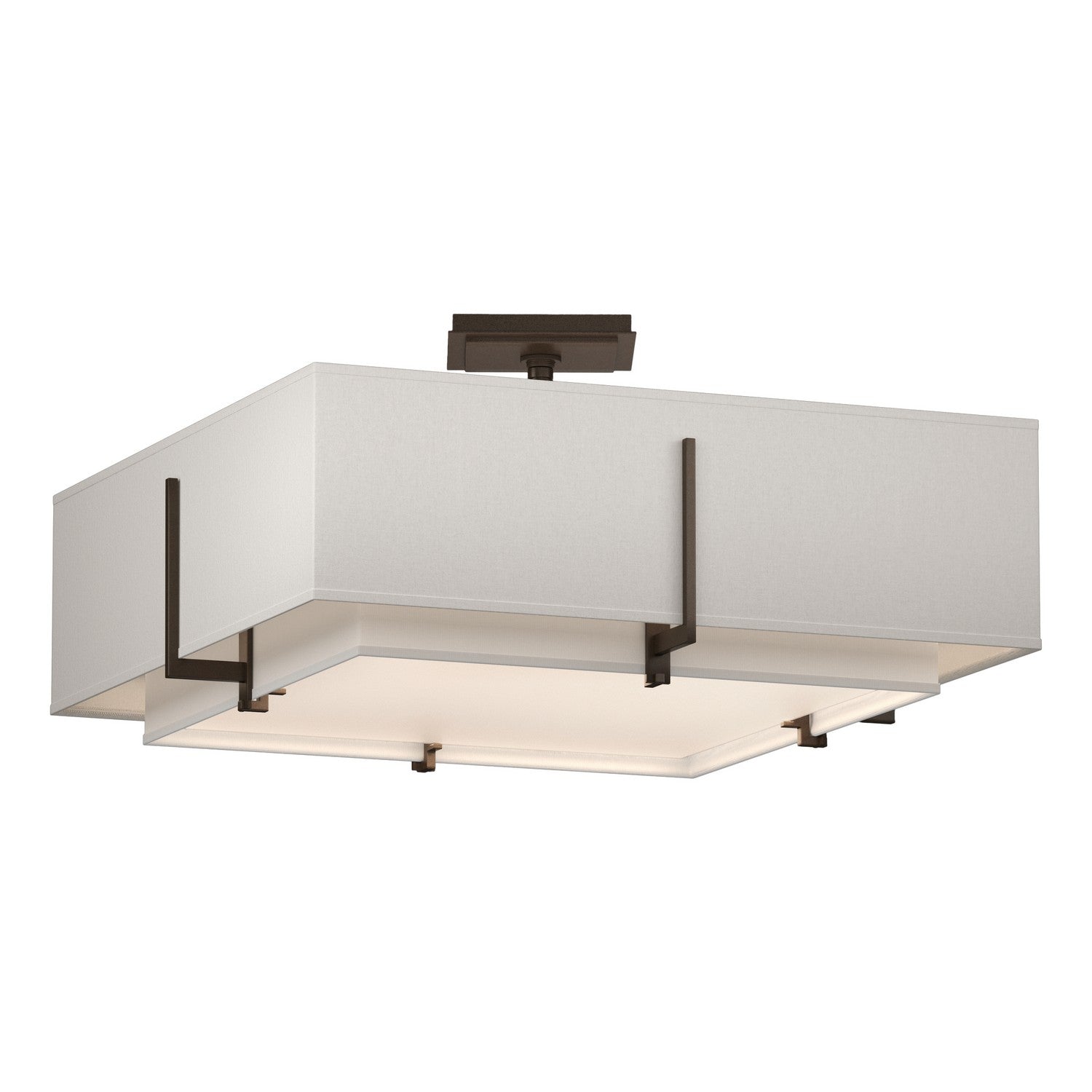 Hubbardton Forge - 126510-SKT-05-SF1605-SE2012 - Four Light Semi-Flush Mount - Exos - Bronze