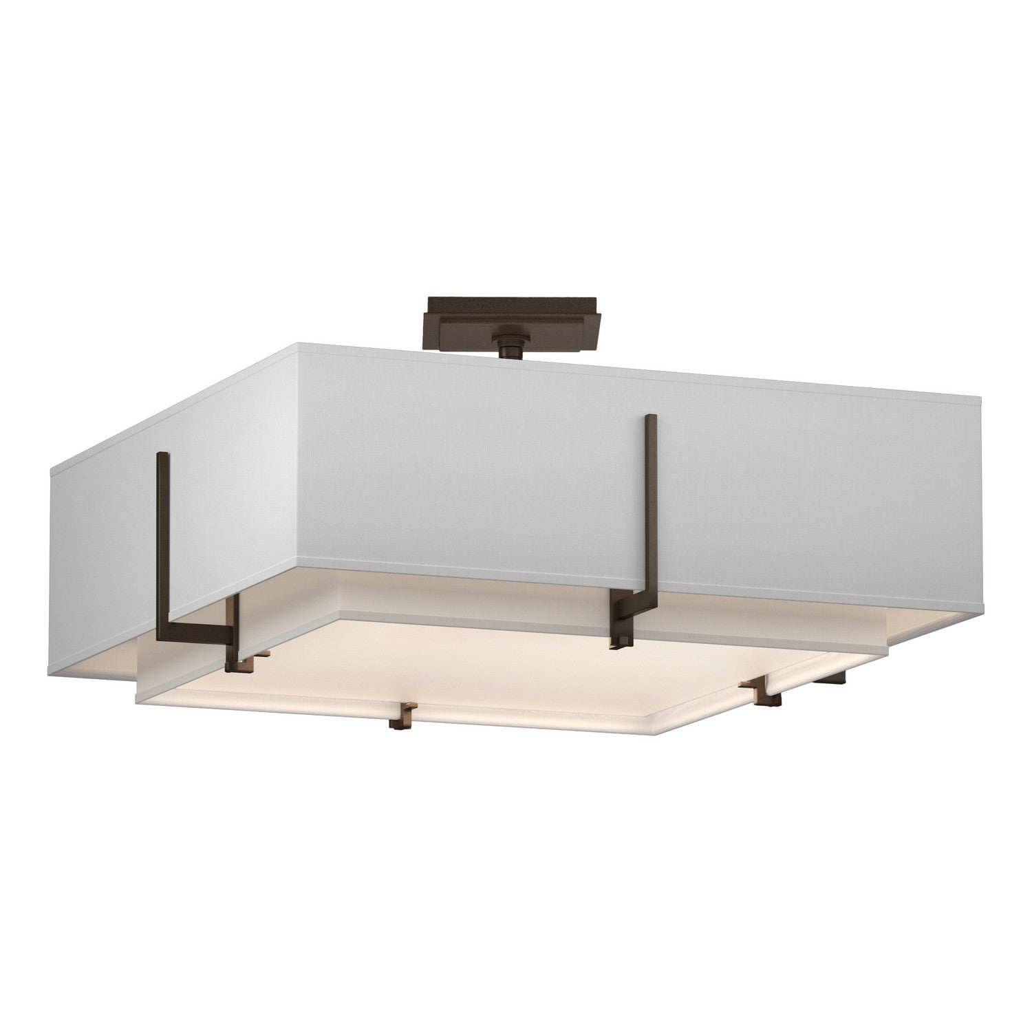 Hubbardton Forge - 126510-SKT-05-SF1605-SF2012 - Four Light Semi-Flush Mount - Exos - Bronze