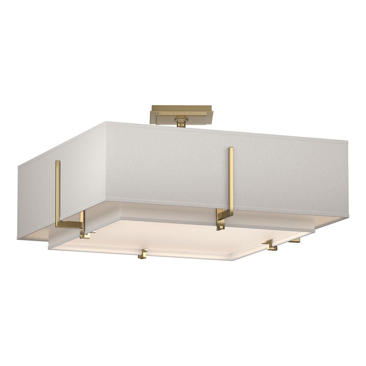 Hubbardton Forge - 126510-SKT-86-SF1605-SE2012 - Four Light Semi-Flush Mount - Exos - Modern Brass