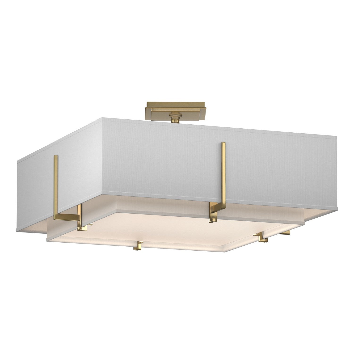 Hubbardton Forge - 126510-SKT-86-SF1605-SF2012 - Four Light Semi-Flush Mount - Exos - Modern Brass