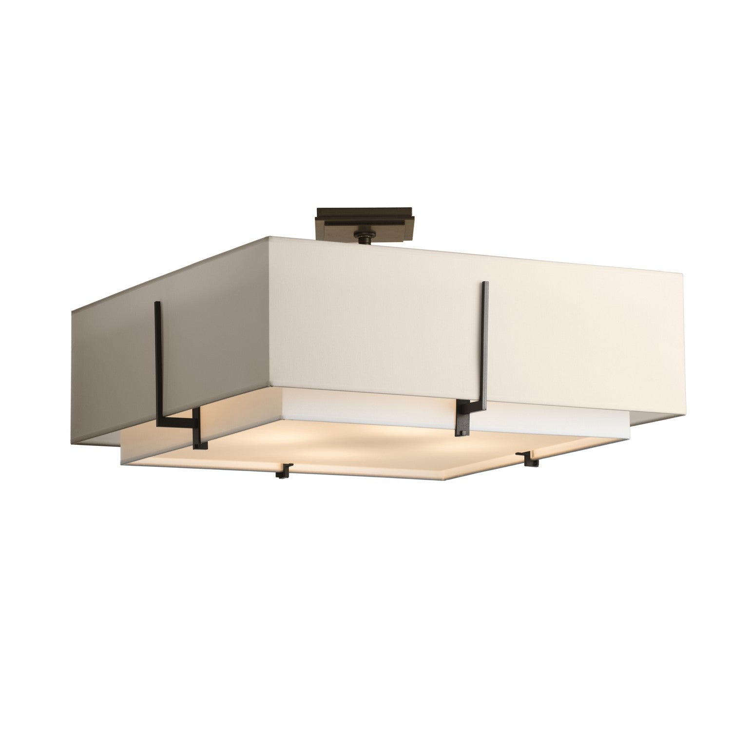Hubbardton Forge - 126513-SKT-14-SF2012-SE2401 - Four Light Semi-Flush Mount - Exos - Oil Rubbed Bronze