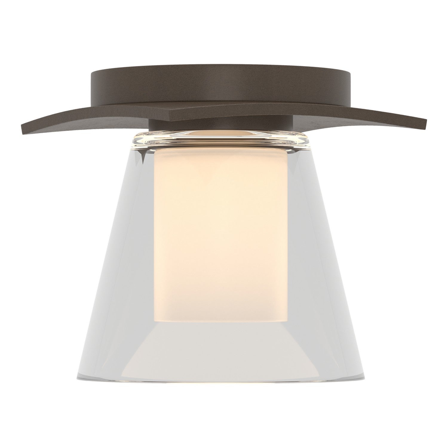 Hubbardton Forge - 126601-SKT-05-ZU0284 - One Light Semi-Flush Mount - Wren - Bronze