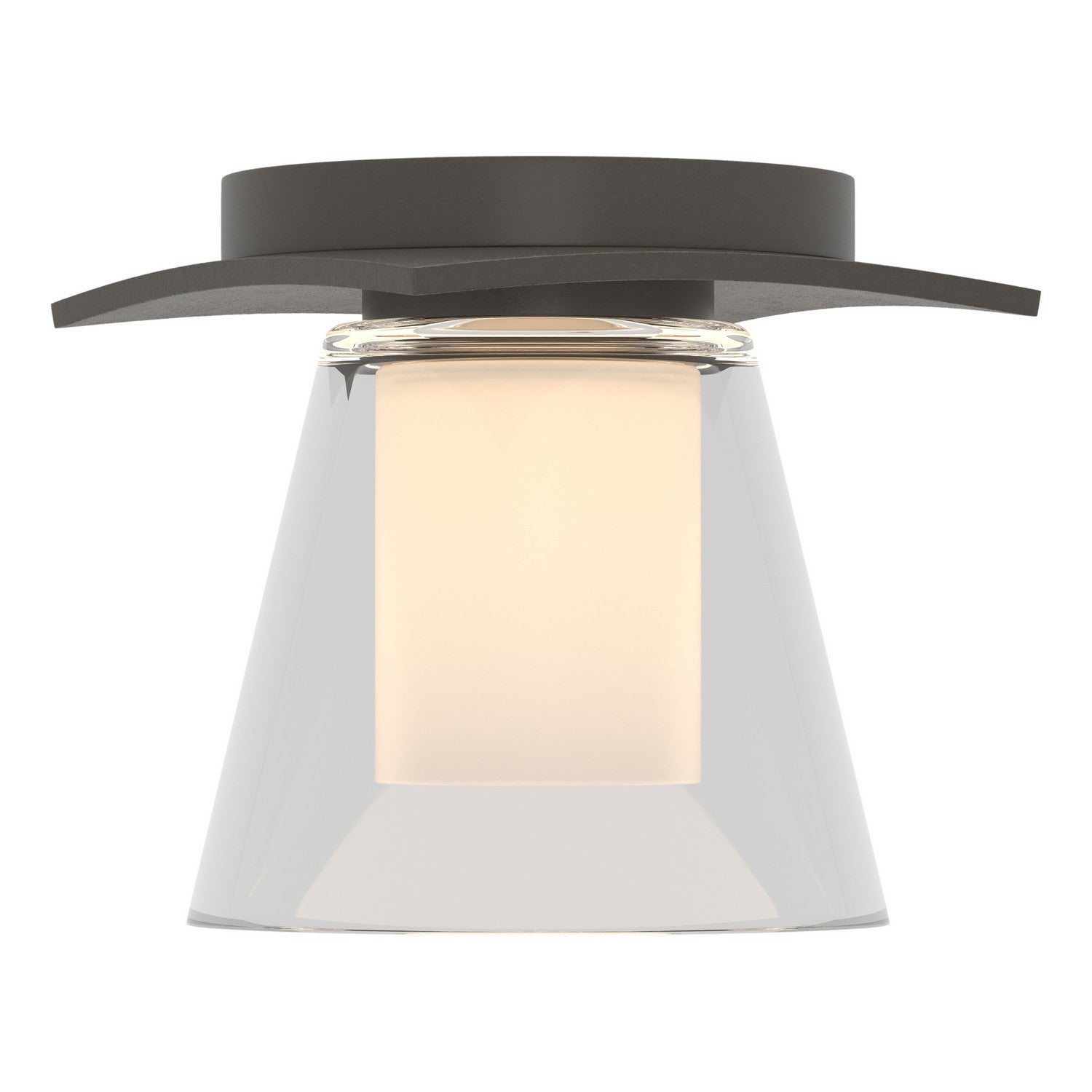 Hubbardton Forge - 126601-SKT-07-ZU0284 - One Light Semi-Flush Mount - Wren - Dark Smoke