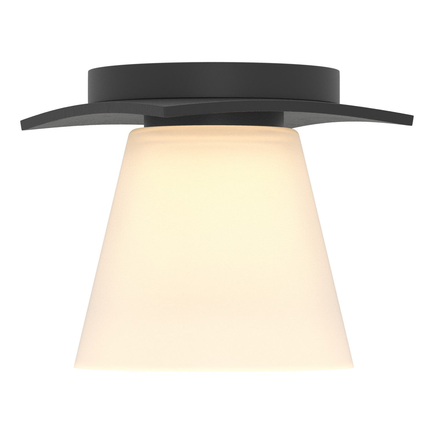 Hubbardton Forge - 126601-SKT-10-GG0242 - One Light Semi-Flush Mount - Wren - Black