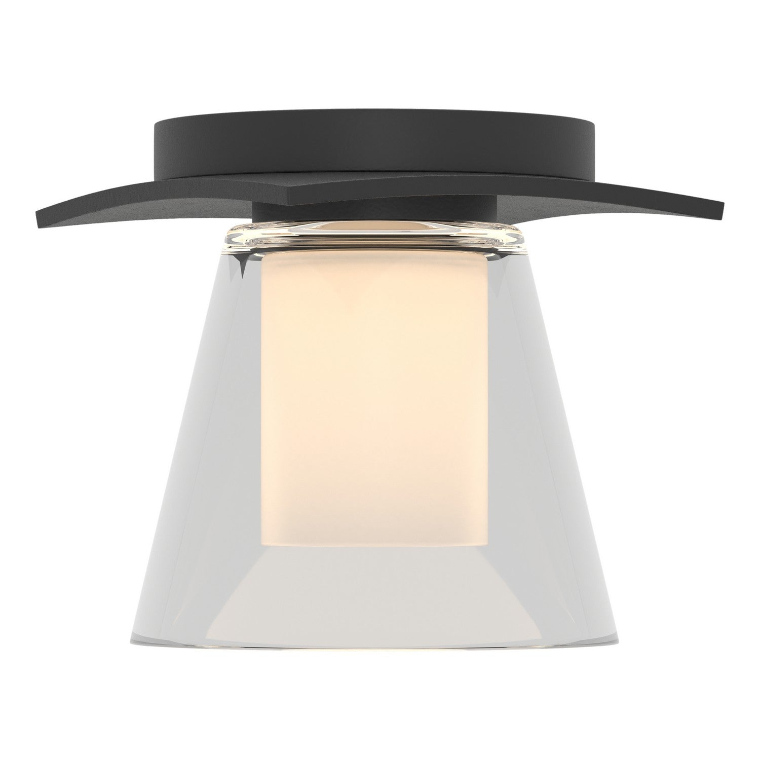 Hubbardton Forge - 126601-SKT-10-ZU0284 - One Light Semi-Flush Mount - Wren - Black