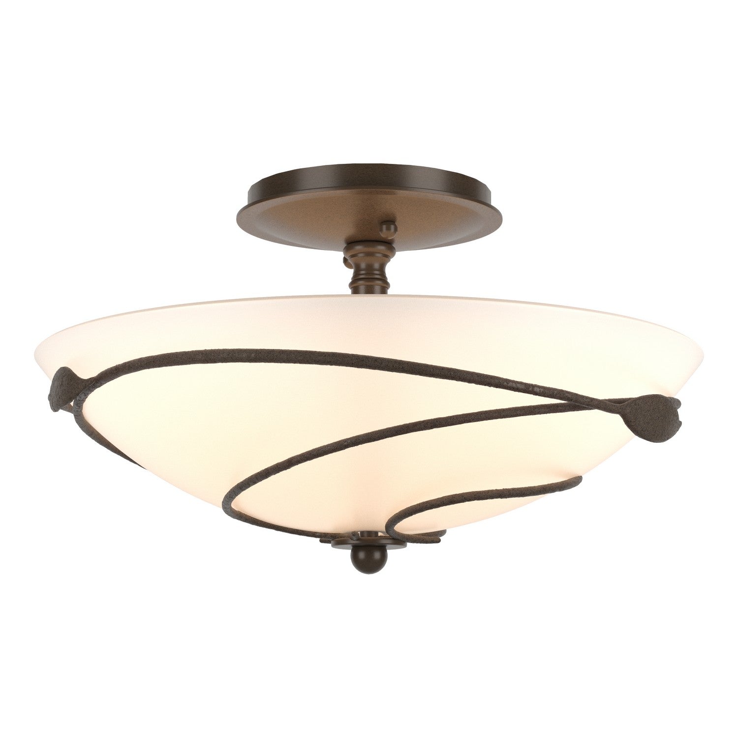 Hubbardton Forge - 126712-SKT-05-GG0048 - Two Light Semi-Flush Mount - Leaf - Bronze