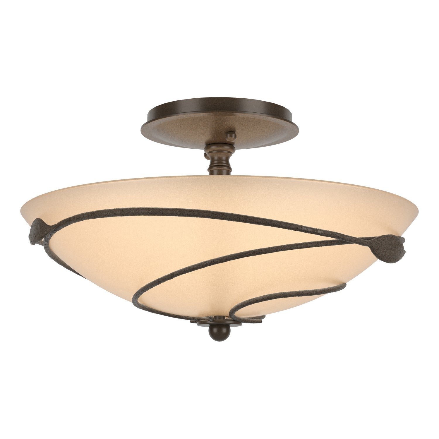 Hubbardton Forge - 126712-SKT-05-SS0048 - Two Light Semi-Flush Mount - Leaf - Bronze