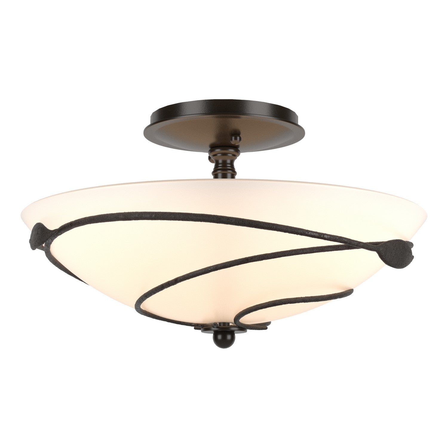 Hubbardton Forge - 126712-SKT-14-GG0048 - Two Light Semi-Flush Mount - Leaf - Oil Rubbed Bronze