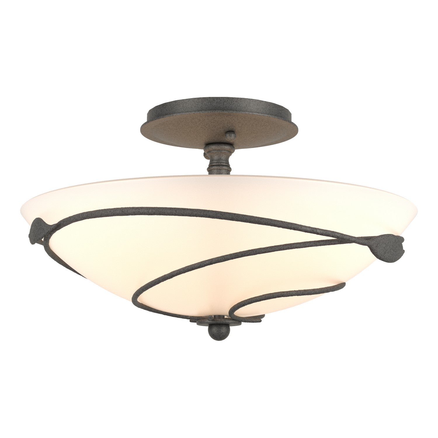 Hubbardton Forge - 126712-SKT-20-GG0048 - Two Light Semi-Flush Mount - Leaf - Natural Iron